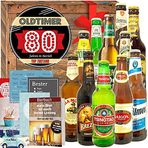 Oldtimer 80 ++ Bier Geschenk Welt und DE ++ für Oma zum Geburtstag von ostprodukte-versand
