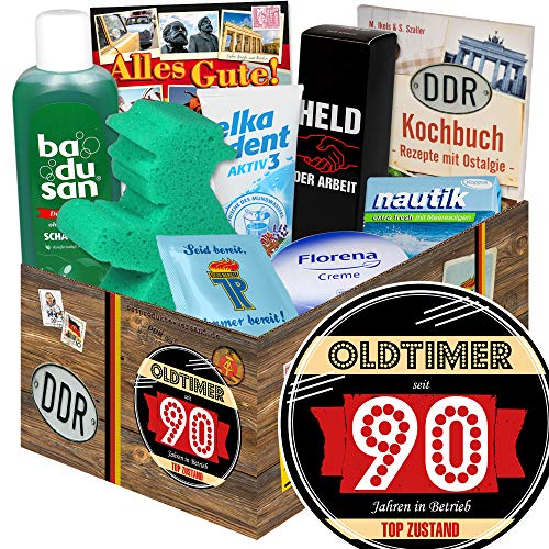 Oldtimer 90 - Geschenkpaket Pflege DDR - Geschenkidee zum 90. von ostprodukte-versand