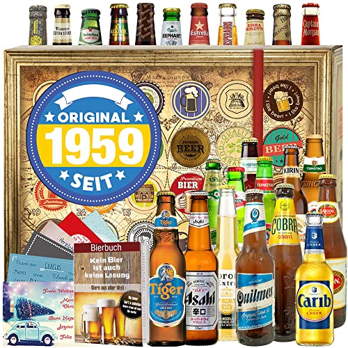 Original seit 1959 - Bier aus aller Welt 24x - Geburtstagsgeschenke - Bier Weihnachtskalender 2023 von ostprodukte-versand