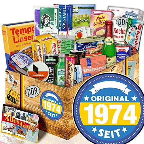 Original seit 1974 + Geschenkkorb für Männer + Nostalgieset Spezialitäten 50. Original seit 1974 + Geschenkkorb für Männer + Nostalgieset Spezialitäten 50. von ostprodukte-versand