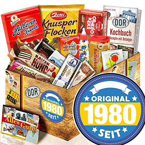 ostprodukte-versand Original seit 1980 - Süßigkeitenbox mit DDR Waren - 1980 Geschenk Geburtstag von Ostprodukte-Versand.de