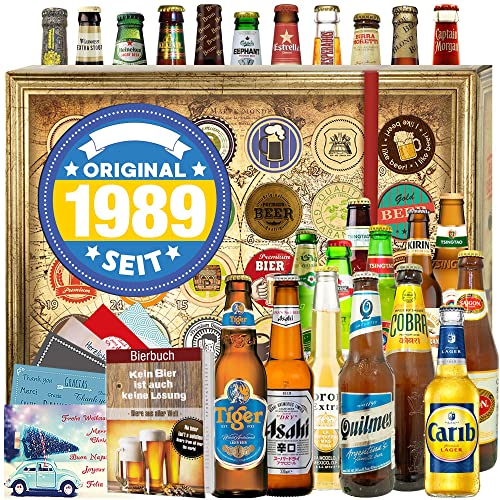Original seit 1989-24 Biere aus der Welt - Zum Geburtstag - Weihnachtskalender 2024 2025 für Ihn Bier von ostprodukte-versand