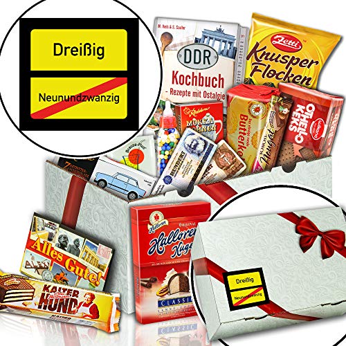 ostprodukte-versand Ortsschild 30 - Süßigkeiten Box - witzige Geschenke 30. Geburtstag von ostprodukte-versand