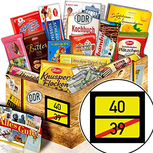 ostprodukte-versand Ortsschild 40 / DDR Schoko Box XL/Geschenke zum 40ten Geburtstag von ostprodukte-versand