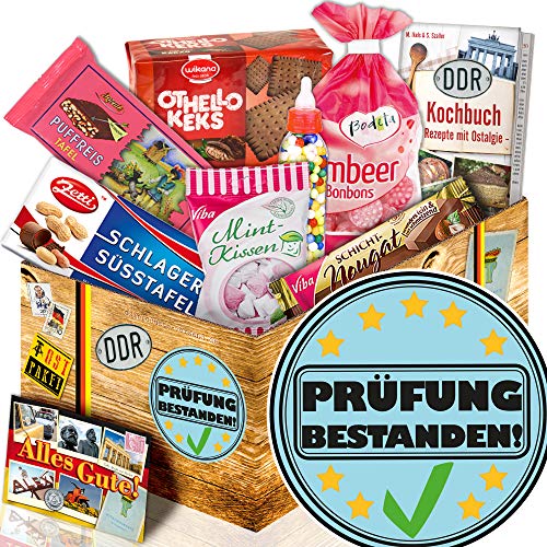 Prüfung bestanden/bestandene Prüfung Geschenk Männer/DDR Suessigkeiten-Box Prüfung bestanden/bestandene Prüfung Geschenk Männer/DDR Suessigkeiten-Box von ostprodukte-versand