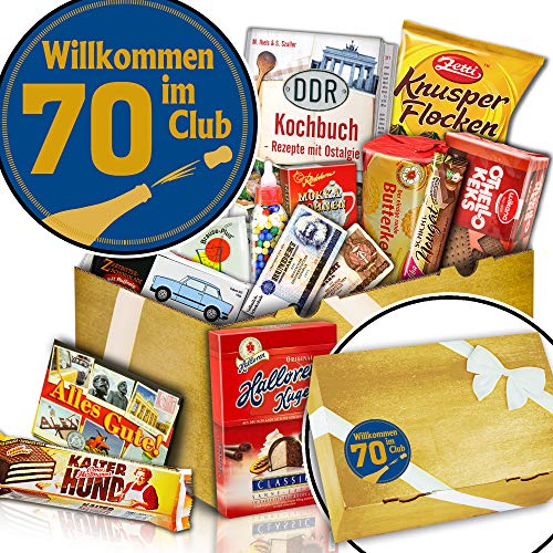 ostprodukte-versand Süssigkeiten Set Geschenk - 70. Geburtstag - Wilkommen im Club 70 von ostprodukte-versand