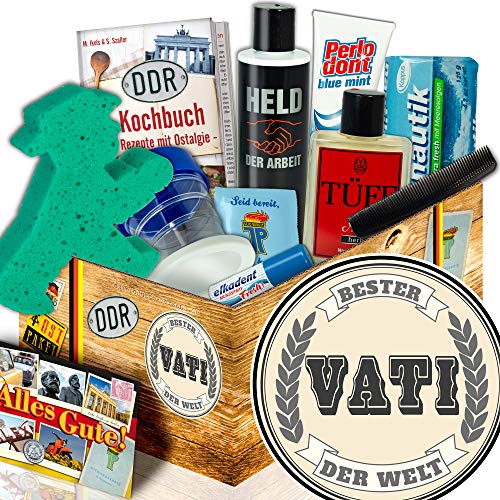 ostprodukte-versand Vater Geschenkidee/Männer DDR Pflegebox/Bester Vati der Welt von ostprodukte-versand