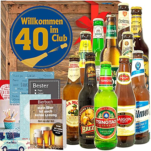 Wilkommen im Club 40 ++ 12 Biere Welt & DE ++ Geschenk zum 40 Geburtstag von ostprodukte-versand