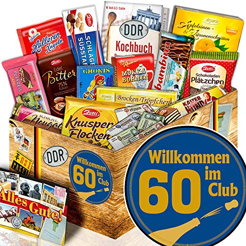ostprodukte-versand Wilkommen im Club 60-60 Geburtstag Mama - Geschenk Idee DDR Schokolade von ostprodukte-versand