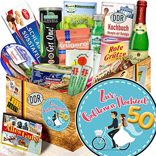 Zur Goldenen Hochzeit - Geschenk Goldene Hochzeit - DDR Paket + Spezialitäten Zur Goldenen Hochzeit - Geschenk Goldene Hochzeit - DDR Paket + Spezialitäten von ostprodukte-versand