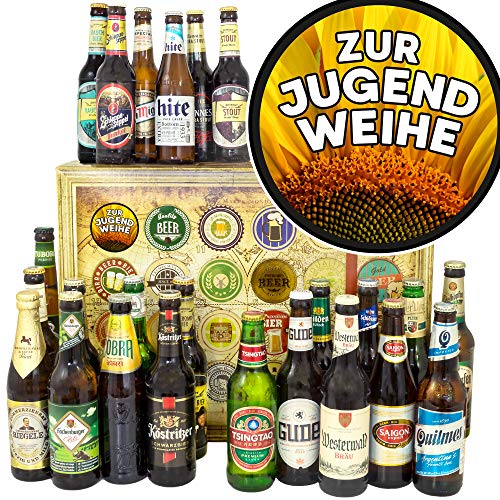 Zur Jugendweihe/Bierbox DE und Welt/Jugendweihe tolle Geschenke/Bier Geschenk Adventskalender 2023 von ostprodukte-versand