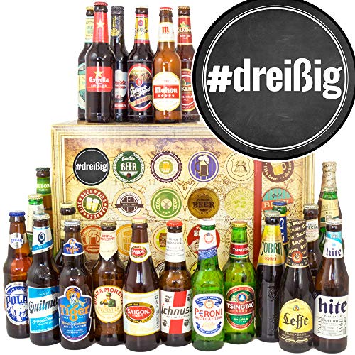 dreißig / 30 iger Geburtstag Geschenke/Biere der Welt 24x / Adventskalender 2024 2025 Bier von ostprodukte-versand