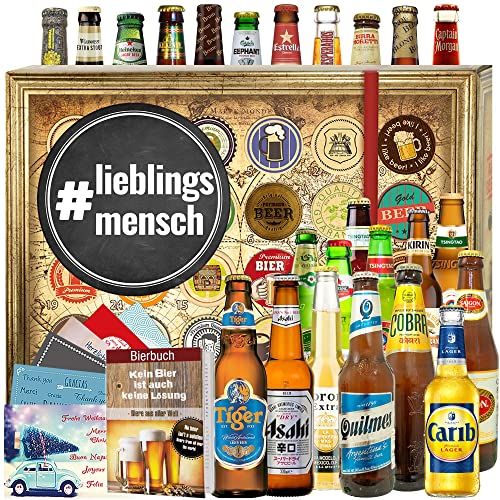 lieblingsmensch / 24x Weltbiere/Geschenkset Liebling - Bier Kalender Weihnachten 2024 2025 von ostprodukte-versand