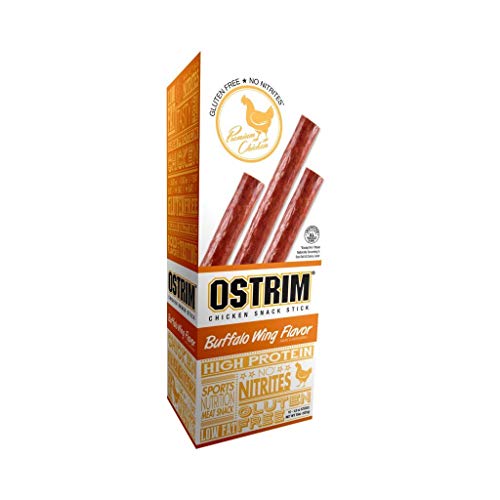 Ostrim Chicken Snack Stick Buffalo Wing Flavor High Protein Gluten Free Low Fat No Nitrates Meat Snack 15 ounces (Pack of 10) von OSTRIM