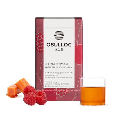 Osulloc Süßer Beeren-Rooibos-Tee, Kräuter- und Früchteteemischung, Prämie-Teemischung aus Jeju, Teebeutelserie 20 Stück, 1,06 oz, 30 g von Osulloc