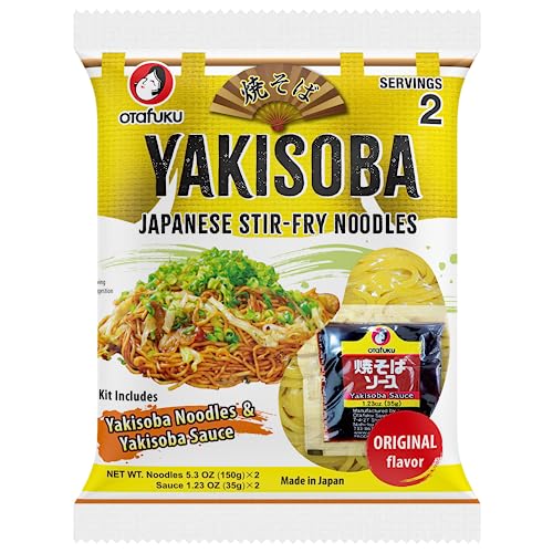 OTAFUKU Yakisoba mit Sauce, 2 Portionen (150g Nudeln, Sauce) - 1 x 370 g von OTAFUKU
