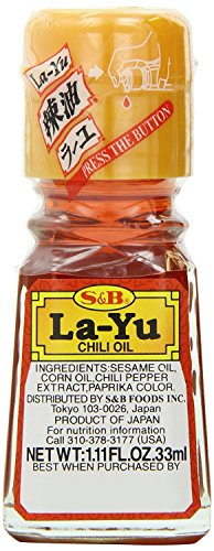 3 x 33ml La-Yu Chiliöl, Layu Chili Öl mit Chilipfeffer und Sesam von Otsumami-Land.com