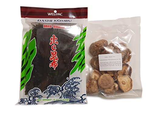 Dashi Kombu Algen 113,4g, Shiitake Pilze getrocknet 50g von Otsumami-Land