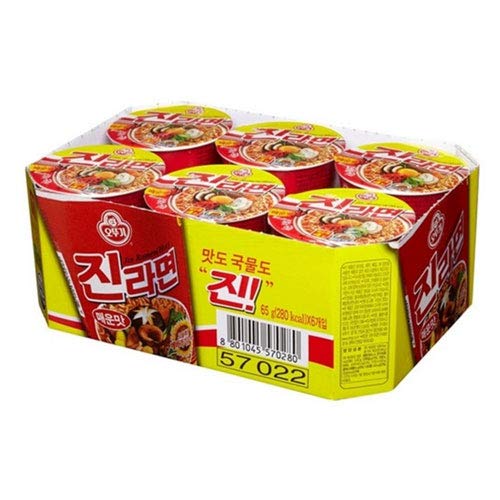 Ottogi Jin Ramen Cup Nudeln, 65 g, 6 Stück von Ottogi