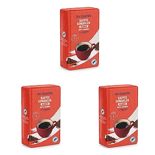 by Amazon Kaffee Classic 100% Arabica, Gemahlener Röstkaffee, 500g (3er-Pack) von by Amazon