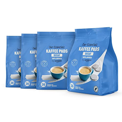 Our Essentials by Amazon Kaffee Pads Decaf 100% Arabica, Geeignet für Senseo Maschinen, 4 x 36 Pads von Our Essentials by Amazon
