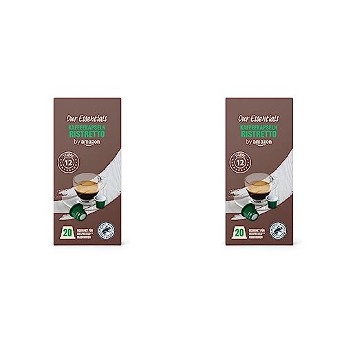 by Amazon Kaffeekapseln Ristretto, Geeignet für Nespresso Maschinen, 20 Stück (1er-Pack) (Packung mit 2) von by Amazon
