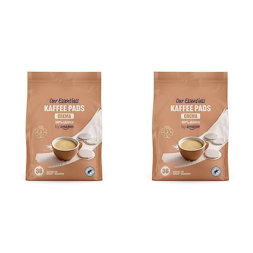 by Amazon Kaffeepads Crema 100% Arabica, Geeignet für Senseo Maschinen, 36 Stück (1er-Pack) (Packung mit 2) von by Amazon