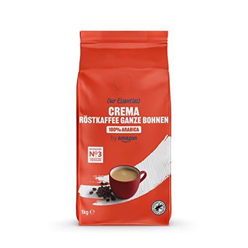 Our Essentials by Amazon ganze Bohnen, Mittlere Röstung, Koffeinhaltig - 100% Arabica - 1kg von by Amazon
