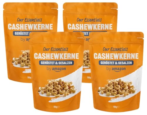 by Amazon Cashewkerne geröstet & gesalzen, 150g (4er-Pack) von by Amazon