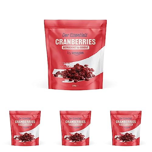 by Amazon Cranberries getrocknet und gesüßt, 200g (1er-Pack) (Packung mit 4) von by Amazon