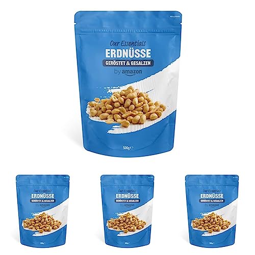 by Amazon Erdnüsse geröstet & gesalzen, 500g (1er-Pack) (Packung mit 4) von by Amazon