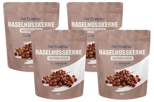 by Amazon Haselnusskerne, Ungesalzene, 200g (1er-Pack) (Packung mit 4) von by Amazon