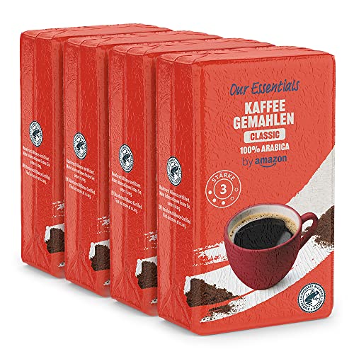 Our Essentials by Amazon Kaffee Classic 100% Arabica, Gemahlener Röstkaffee, 4 x 500g von Our Essentials by Amazon