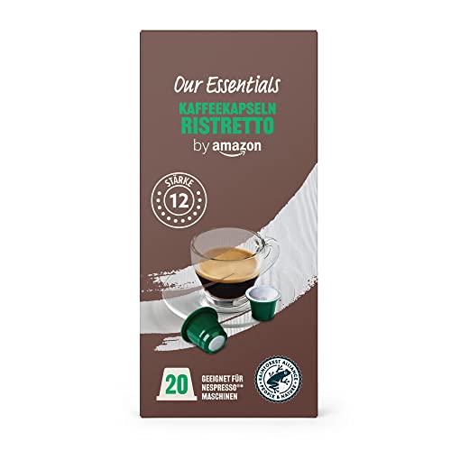 Our Essentials by Amazon Kaffeekapseln Ristretto, Geeignet für Nespresso Maschinen, 20 Stück (1er-Pack) von Our Essentials by Amazon