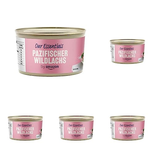 by Amazon MSC Pazifischer Pink-Wildlachs mit Haut und Gräten, 213g (Packung mit 5) von by Amazon
