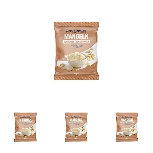 by Amazon Mandeln blanchiert & gemahlen, 200g (1er-Pack) (Packung mit 4) von by Amazon