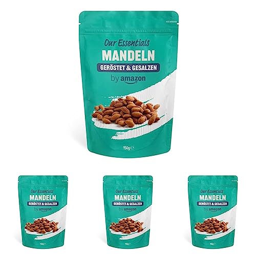 by Amazon Mandeln geröstet & gesalzen, 150g (1er-Pack) (Packung mit 4) von by Amazon