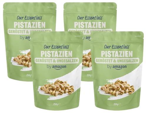 by Amazon Pistazien geröstet & ungesalzen, 250g (1er-Pack) (Packung mit 4) von by Amazon