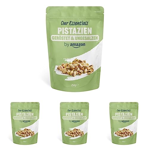 by Amazon Pistazien geröstet & ungesalzen, 250g (1er-Pack) (Packung mit 4) von by Amazon