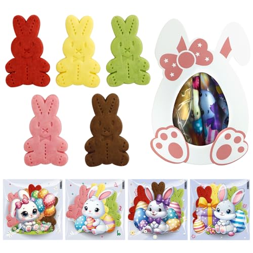 Osterhasen-Kekse Geschenkbox,Osterkekse,Hasenform-Kekse – 12 bunte Kekse im Mix, 3 Stück pro Beutel, 4 Beutel pro Box, ideal für das Osterfest, zum Teilen und Verschenken,für Kinder oder Erwachsene Osterhasen-Kekse Geschenkbox,Osterkekse,Hasenform-Kekse – 12 bunte Kekse im Mix, 3 Stück pro Beutel, 4 Beutel pro Box, ideal für das Osterfest, zum Teilen und Verschenken,für Kinder oder Erwachsene von Ourdort
