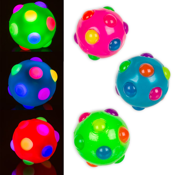 Springball Disco mit blinkender LED, 1 Stück, 6,5cm von Out of the blue KG