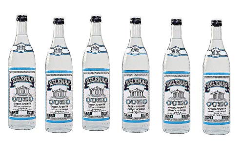 6 Flaschen Helenas Ouzo Griechischer Aperitiv a 0,7l Anis 37,5% von Ouzo Helenas