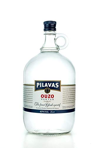 Ouzo Pilavas Nektar 40% 2000ml Geschenk Flasche Traditions Anis Likör Schnaps aus Griechenland 2L Karaffe von Ouzo Pilavas