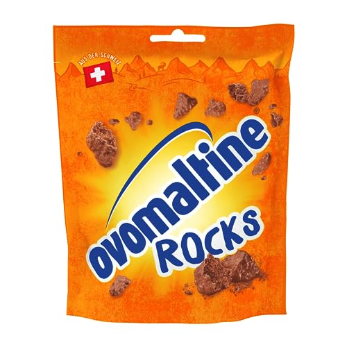 Ovomaltine Rocks - knusprige Stücke mit Schokolade - Schoko-Snack aus Schweizer Vollmilch-Schokolade, nachhaltig und UTZ-zertifiziert (1 x 60g) von Ovomaltine