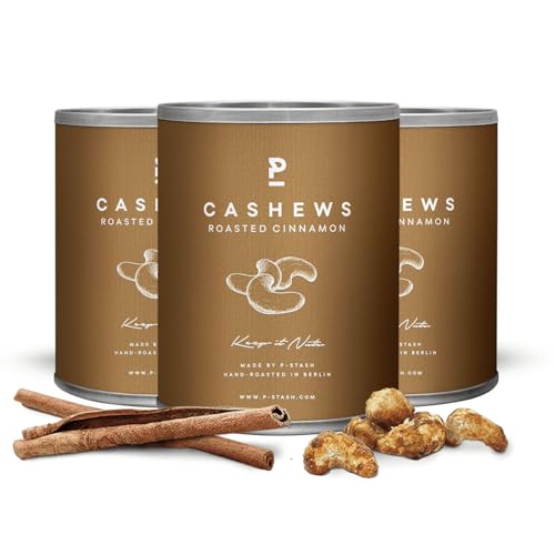 P-STASH Cashew Zimt Zucker, Gebrannte Cashewkerne 3x55g, fettfreie Trommelröstung, Nussmischung mit einzigartigen Gewürzkombinationen, Premium Nuts made in Berlin P-STASH Cashew Zimt Zucker, Gebrannte Cashewkerne 3x55g, fettfreie Trommelröstung, Nussmischung mit einzigartigen Gewürzkombinationen, Premium Nuts made in Berlin von P-Stash