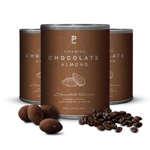 P-STASH Mandel Dunkle Schokolade Tiramisu, Edle Mandeln geröstet 3x60g, fettfreie Trommelröstung, Nussmischung mit einzigartigen Gewürzkombinationen, Premium Nuts made in Berlin P-STASH Mandel Dunkle Schokolade Tiramisu, Edle Mandeln geröstet 3x60g, fettfreie Trommelröstung, Nussmischung mit einzigartigen Gewürzkombinationen, Premium Nuts made in Berlin von P-Stash