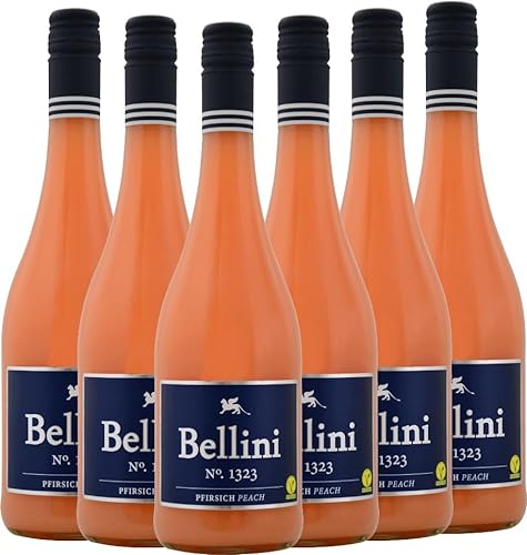 Bellini No. 1323 Pfirsich alkoholfrei - P&P Weine Alkoholfreies Getränk 6 x 0,75l VINELLO - 6 x Weinpaket inkl. kostenlosem VINELLO.weinausgießer von P&P Weine
