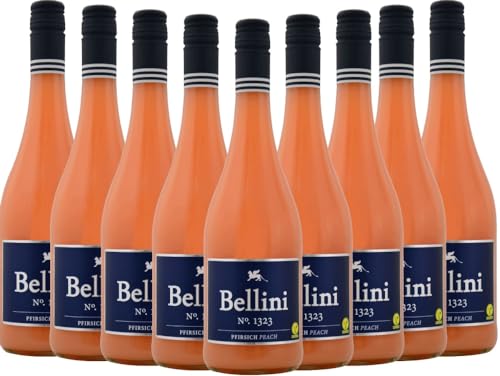Bellini No. 1323 Pfirsich alkoholfrei - P&P Weine Alkoholfreies Getränk 9 x 0,75l VINELLO - 9 x Weinpaket inkl. kostenlosem VINELLO.weinausgießer von P&P Weine