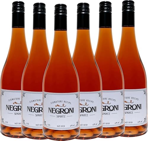 Negroni Spritz No. 1919 - P&P Weine Weinhaltiges Getränk 6 x 0,75l VINELLO - 6 x Weinpaket inkl. kostenlosem VINELLO.weinausgießer von P&P Weine