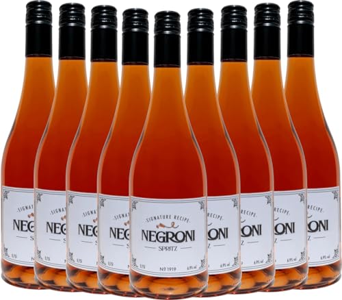 Negroni Spritz No. 1919 - P&P Weine weinhaltiges Getränk 9 x 0,75l VINELLO - 9 x Weinpaket inkl. kostenlosem VINELLO.weinausgießer von P&P Weine